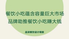 餐飲小吃蘊含容量巨大市場，品牌助推餐飲小吃賺大錢